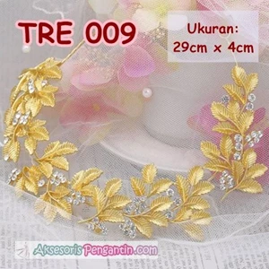 Accessories Women Party Tiara l Bridal Hair Decoration Gold-TRE 009