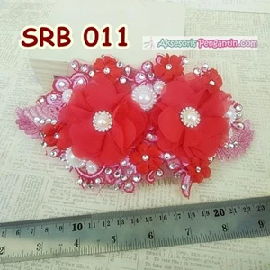 Hair Accessories Bridal Headpiece Red-Bun Sirkam Party-SRB011