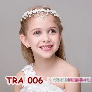 Aksesoris Tiara Rambut Pesta Anak Modern l Kalung Brokat Pesta-TRA 006