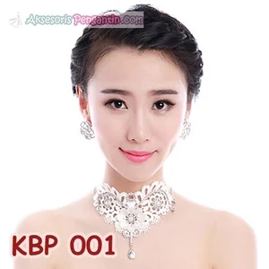 Kalung Lace Untuk Pesta l Aksesoris Wedding Pengantin Modern - KBP 001