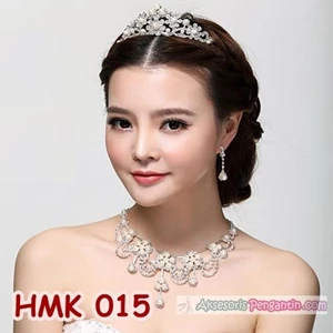 Mahkota Kalung Pesta Wedding- Paket Aksesoris Pengantin Wanita-HMK 015