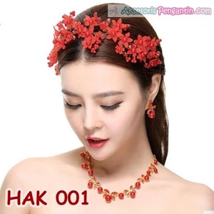 Red Bridal Accessories package l Wedding Party Jewelry-RIGHTS 001