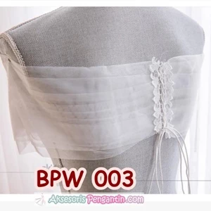 Bolero Pesta Pengantin Wanita Modern l Cardigan Wedding Putih- BPW 003