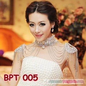 Bolero Pesta Mutiara- Aksesoris Cardigan Cristal Wedding Wanita-BPT005