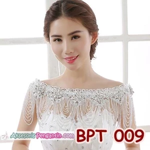 Bolero Pesta Mutiara Cristal Pengantin- Cardigan Lace Wedding - BPT 009
