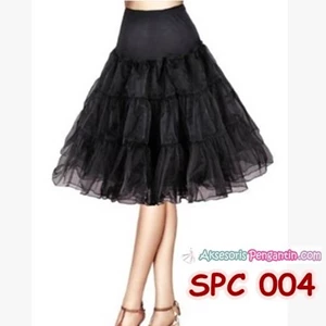 Rok Tutu Pengembang Dress Hitam l Rok Petticoat Gaun Pesta - SPC 004