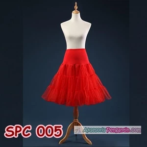 Rok Tutu Pengembang Dress Merah l Rok Petticoat Gaun Pesta - SPC 005
