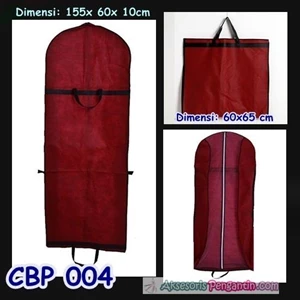 Tas Pelindung Baju Pesta Maron (p155cm) l Cover Gaun Pengantin - CBP 004