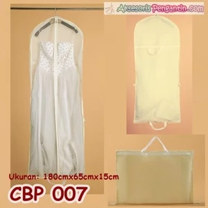 Tas Pelindung Baju Pesta White (p180cm) l Cover Gaun Pengantin - CBP 007