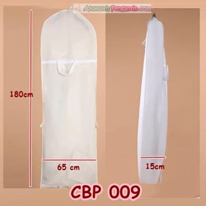 Tas Organizer Cover Pelindung Baju Pesta Pengantin Putih p180cm- CBP 009
