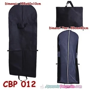 Tas Organizer Cover Pelindung Gaun Pengantin Hitam 155x60x10cm- CBP 012
