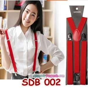 Suspender Wedding Merah Pria Atau  Wanita -Tali Baju Bretel Suspender- SDB 002