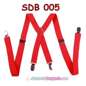 Aksesoris Suspender Pesta Merah Pria Atau Wanita l Tali Baju Bretel-SDB005