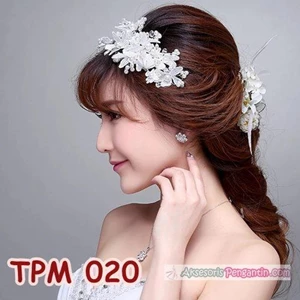 Aksesoris Sanggul Pesta Pengantin Modern l Tiara Rambut Wedding-TPM020