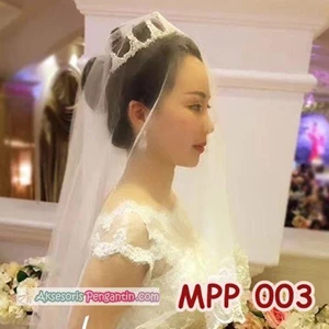 Aksesoris Crown Tiara Pengantin l Mahkota Rambut Pesta Wedding-MPP003