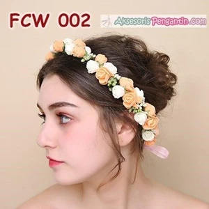 Flower Crown Pesta Pengantin Wanita l Mahkota Bunga Wedding - FCW 002