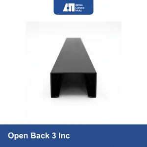Open Back  3 Inc Section Aluminium Profile Extrusion