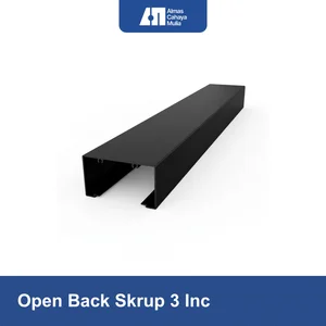 Open Back Skrup 3 Inc Section Aluminium Profile Extrusion
