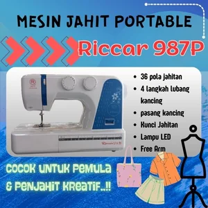 Mesin Jahit Portable / Mini Riccar 987P 