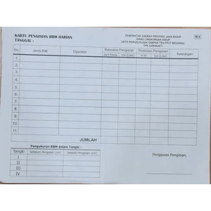 Buku Nota Formulir M6 / kertas NCR 2 Ply