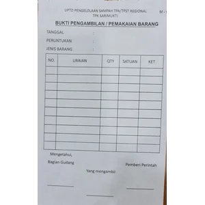 Buku Nota Formulir M9 / kertas NCR 2 ply
