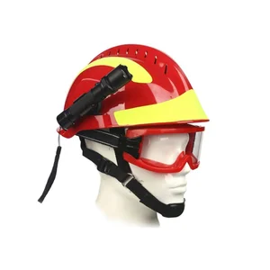 F2 Safety Rescue Helmet Emergency Rescue Fire ABS helm safety With Headlamp