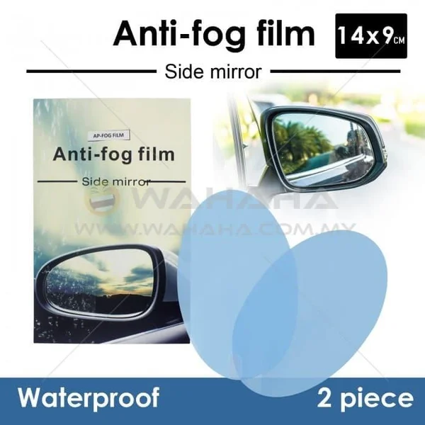 Anti Fog Film For Side - Rear Mirror Anti Embun Spion Mobil 14 X 9 Cm Lonjong