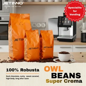 Biji Kopi Jetinno OWL Beans Super Crema 100% Robusta untuk Vending Machine