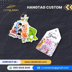 Hang Tag Custom dengan Variasi Ukuran Bahan Desain