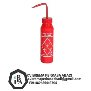 alat lab merck Safety Label Wash Bottle, LDPE, 500 ml "Toluene"