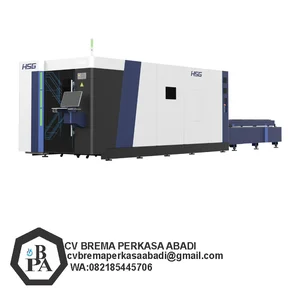 mesin cutting plotter HS-G3015X Full Protective Double Exchange Tables Fiber Laser Cutting Machine