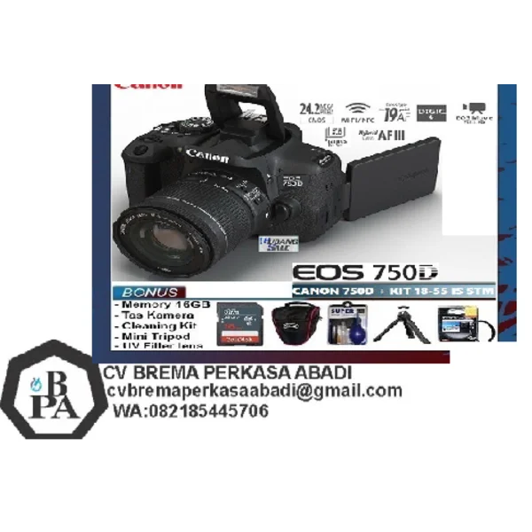 Kamera DSLR NEW KAMERA CANON EOS 750D