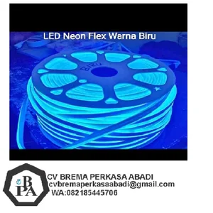 Blue LED Paket lampu LED neon flex waterproof lengkap tinggal colok siap 1M 2M 3M 4M 5M LAMPU HIAS - Pink 1 meter + socket/colokan