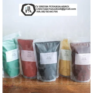 Red Iron Oxide - Organic Pigment Powder Red Black Brown Green Yellow Blue Orange Bahan Pewarna Bubuk Oker Verf Merah Hijau Kuning Hitam Cokelat Biru Jingga 1 kg 