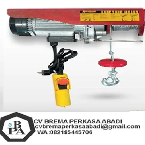 Krisbow Alat Derek Elektrik Hoist Reel Double Hook 300 Kg