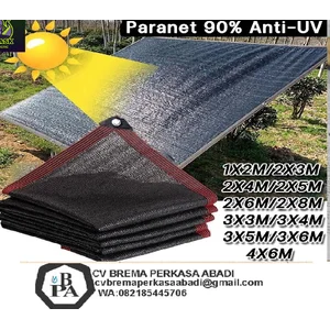 Paranet 90% Anti-UV Jaring Teduh Matahari SunShade Net Nuansa Taman Luar Ruangan Jaring Kerai - hitam kecoklatan 2*4M