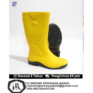 SEPATU BOOT SAFETY BOOTS PELINDUNG DEPAN KARET KUNING KONGO sepatu safety
