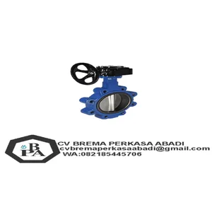Katup Butterfly Tipe Wafer dengan Tuas Manual 