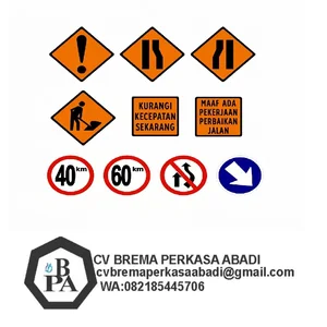 Rambu Peringatan Pekerjaan Jalan - Papan Tanda Lokasi Proyek 90x90 cm Reflektif