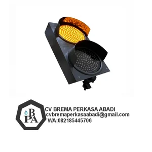 Lampu Peringatan diameter 30 cm (2 aspek 1 arah/1 sisi) mendukung pemasangan vertikal maupun horizontal input 220V AC