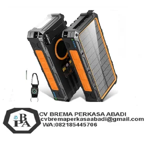 Power Bank 200 000 mAh dengan Tenaga Surya dan Engkol Tangan Pengisi Daya Portabel Fast Charging Baterai Eksternal