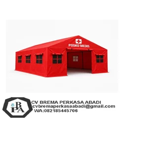 Tenda Pos Komando JJM ukuran 4x6 m (Satu Set Lengkap) untuk Operasi Medis/Kesehatan Palang Merah Indonesia (PMI)