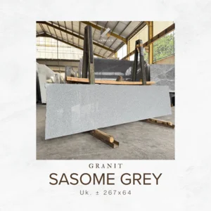 Granit Sasome Grey Ukuran 267x64 cm - Batu Granit Abu Abu untuk Interior Modern