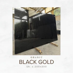 Granit Black Gold Ukuran 200x300 cm -  Batu Granit Hitam untuk Interior Modern