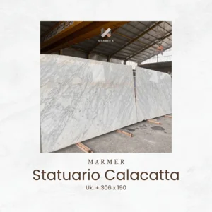 Statuario Calacatta Marble 306 × 190 cm – Italian White Marble with Fine Grey Veining for Bright and Elegant Interiors