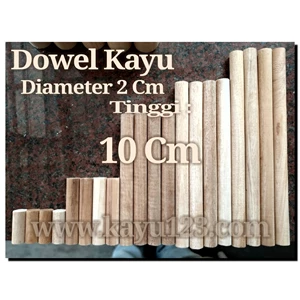Kayu Dowel Diameter 2 Cm Tinggi 10 Cm