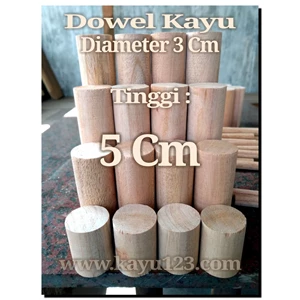 Kayu Dowel Diameter 3 Cm Tinggi 5 Cm