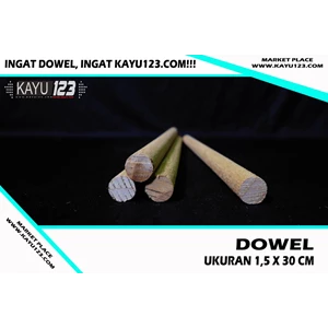 Kayu Dowel Ukuran 1.5 X 30 Cm