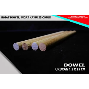 Kayu Dowel Ukuran 1.5 X 25 Cm