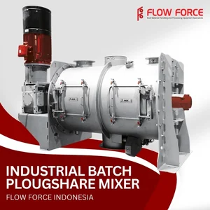 Industrial Batch Plougshare Mixer Machine Flow Force Indonesia